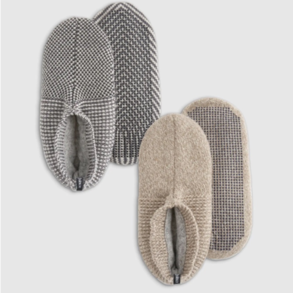 Quince - Fleece Lined Gripper Slippers (2-Pack) size small